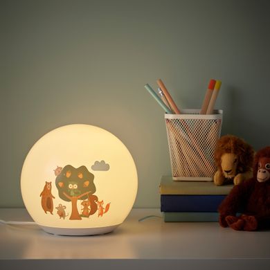 ІКЕА BRUMMIG, 305.261.19 - LED настільна лампа, лісовий візерунок
