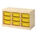ІКЕА TROFAST ТРУФАСТ, 392.408.67 Комбінація для зберіган +контейнери, світла білена сосна, жовтий, 93х44х52 см