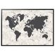 ІКЕА BJÖRKSTA БЬЙОРКСТА, 694.168.55 - Картина з рамкою, чорно-біла карта світу, 200х140см
