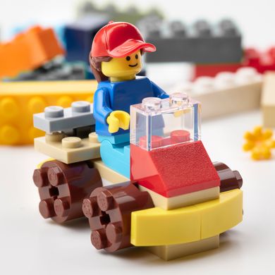 ІКЕА BYGGLEK, 204.368.88 - Набір цеглинок LEGO® 201 шт., різні кольори, Включає: 200 цеглин LEGO різних кольорів, форми та розміри та 1 практичний інструмент.