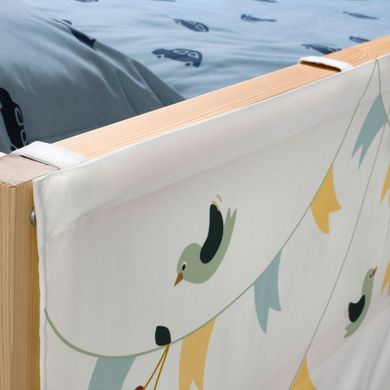 ІКЕА KURA КЮРА, 205.061.45 - фіранка для ліжка, стійло шаблон, У комплект входять: 2 штори на довгих сторонах ліжка (115 x 84см) і 1 штора на короткій стороні ліжка (115 x 96см).