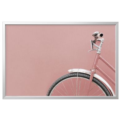 ІКЕА BJÖRKSTA БЬЙОРКСТА, 994.167.31 - Картина з рамкою велосипед, сріблястий, 118 х 78см