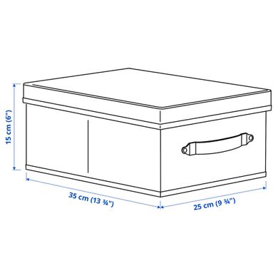 ІКЕА BLÄDDRARE, 804.743.92 - Коробка з кришкою, із малюнком, 25x35x15см