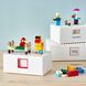 ІКЕА BYGGLEK, 703.721.86 - LEGO® коробка з кришкою, 3п, В комплекті: 1 коробка (В 59 х Ш 175 х Г 127 мм) і 2 коробки (В 59 х Ш 127см х Г 88 мм).