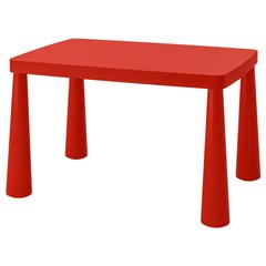 ІКЕА MAMMUT МАММУТ, 603.651.67 - Дитячий стіл червоний, 77 х 55см