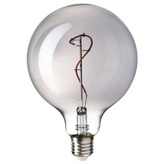ІКЕА MOLNART, 205.134.81 - Світлодіодна лампа E27 140 люмен, круглий прозоре скло, 125 мм