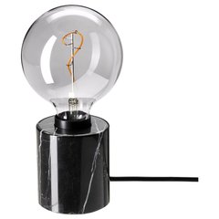 ІКЕА MARKFROST / MOLNART, 594.818.94 - Настільний світильник із лампою, сіре прозоре скло, 125 мм