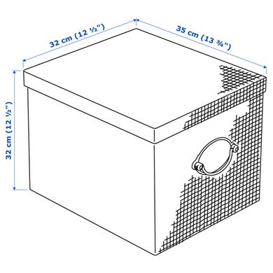 ІКЕА KVARNVIK, 004.594.80 - Коробка для зберігання з кришкою, 32x35x32см