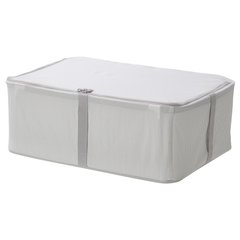 ІКЕА HEMMAFIXARE, 905.039.21 - контейнер для одягу, постільна білизна,смугаста тканина, 34х51х19см