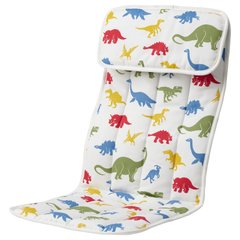 ІКЕА POÄNG ПОЕНГ, 704.696.78 - Подушка для дитячого крісла, Медського, візерунок з динозаврами