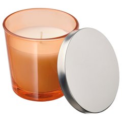 ІКЕА ASPSKOG, 105.272.09 - ароматична свічка з кришкою, пряний гарбуз, 25 годин